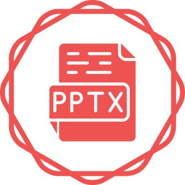 pptx dosya biçimi vektör illüstrasyonu