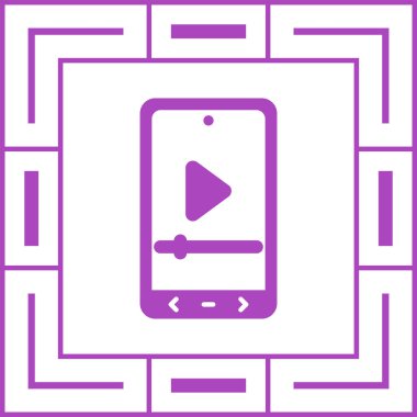 Video player vector icon design 