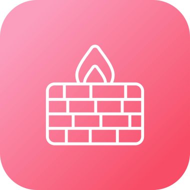 Firewall web simgesinin vektör illüstrasyonu      