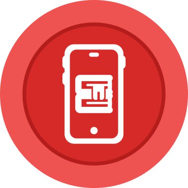 akıllı telefon simgesi, vektör illüstrasyonu basit tasarım