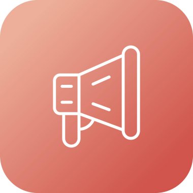 megafon web simgesi, vektör çizim