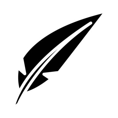 Tüy kalem. Web simgesi basit illüstrasyon