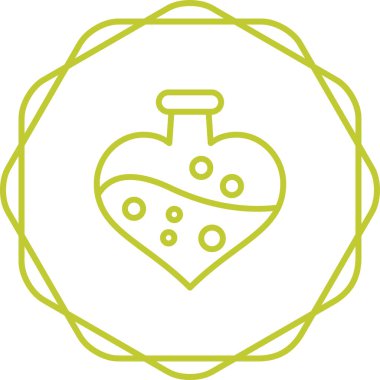 Aşk iksiri web simgesi, basit vektör illüstrasyonu