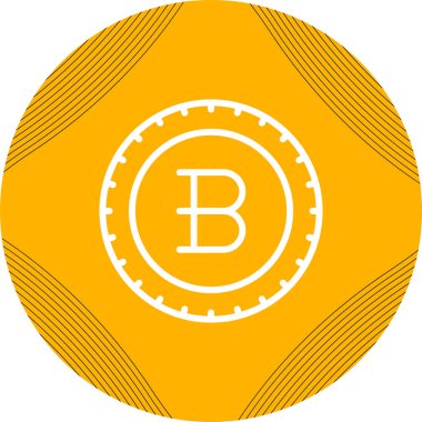 Bitcoin simgesi, vektör illüstrasyonu. Kripto para birimi sembolü 