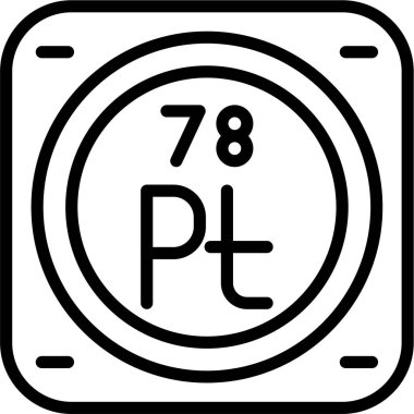Platin kimyasal elementin web çizimi
