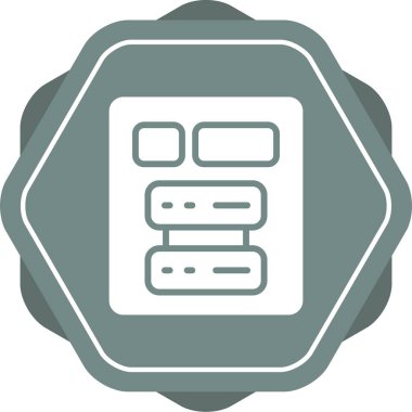 Sunucu. Web simgesi basit illüstrasyon 