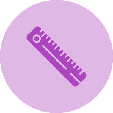 Düz cetvel simgesinin vektör çizimi 