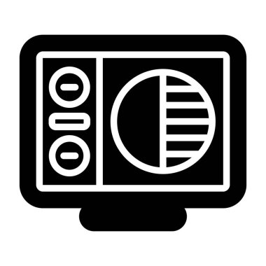 Masaüstü bilgisayar simgesi vektör çizimi 