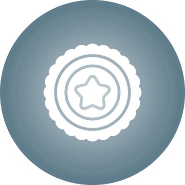 Rozet web simgesi, basit vektör illüstrasyonu