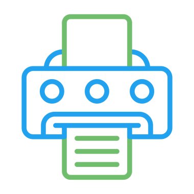 Yazıcı. Web simgesi basit tasarım