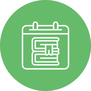 Takvim simgesi, vektör çizimi 