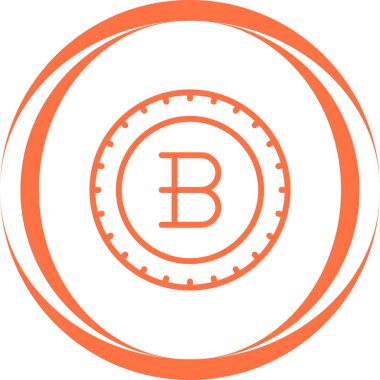 Bitcoin simgesi, vektör illüstrasyonu. Kripto para birimi sembolü 