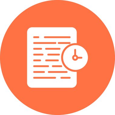 Belge Geçmişi ikon vektör illüstrasyonu