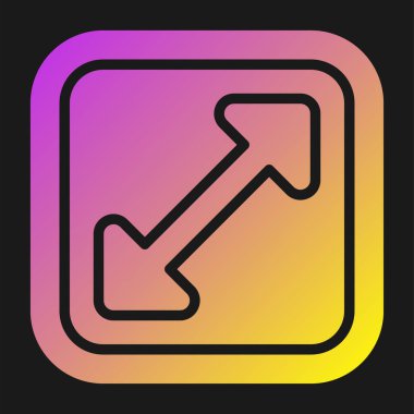 Beyaz arkaplan üzerindeki düğme simgesini büyüt, vektör simgesi.