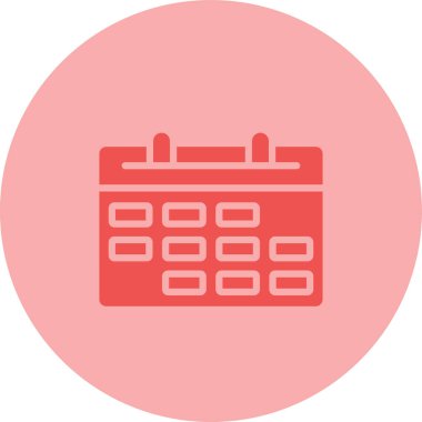 Takvim simgesi, vektör çizimi 