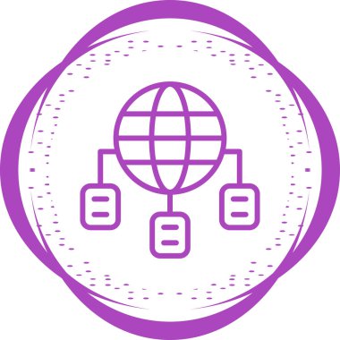 Servis simgesi olarak ağ, vektör illüstrasyonu 