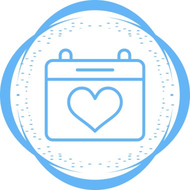 Takvim simgesi, vektör çizimi 