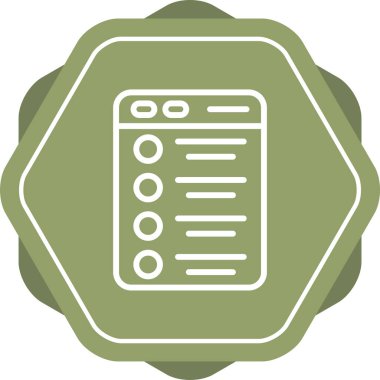 Tasarım listesi simgesi, vektör illüstrasyonu 