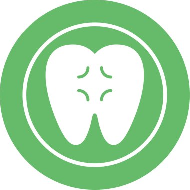 Diş Ağrısı web simgesi, basit illüstrasyon 