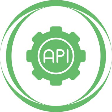 API simge vektör illüstrasyonu 