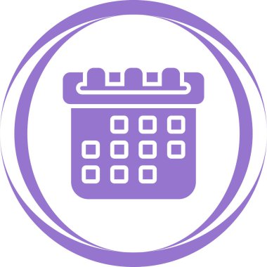 Takvim simgesi, vektör çizimi 