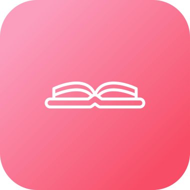 Kitap web simgesi aç, basit illüstrasyon