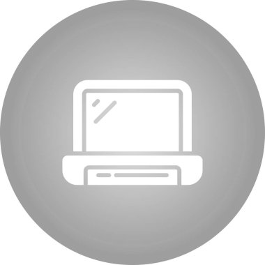 dizüstü bilgisayar simgesi, vektör illüstrasyonu basit tasarım