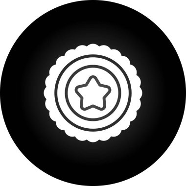 Rozet web simgesi, basit vektör illüstrasyonu