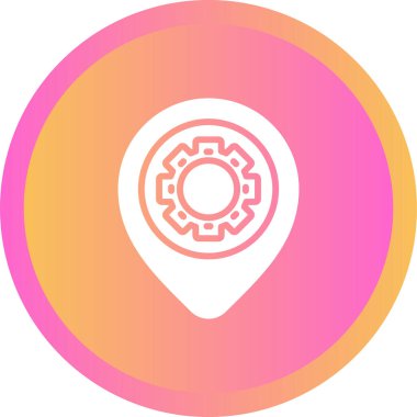 konum pin simgesi, vektör illüstrasyonu  