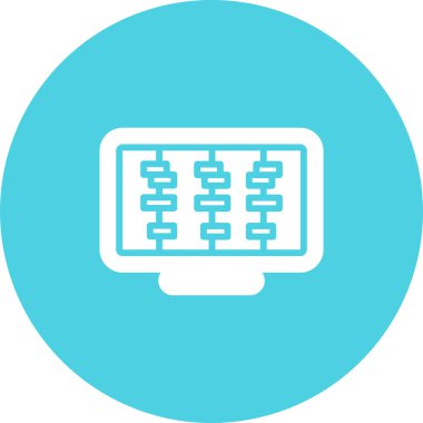 Zaman Çizgisi Web simgesi vektör çizimi