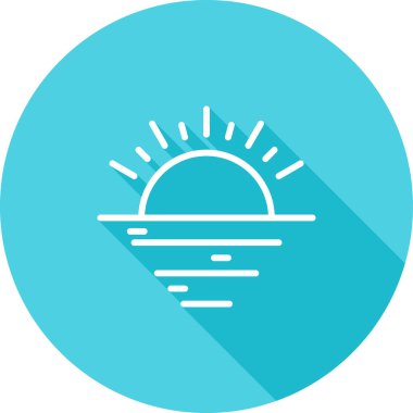  Gün batımı web simge vektör çizim  