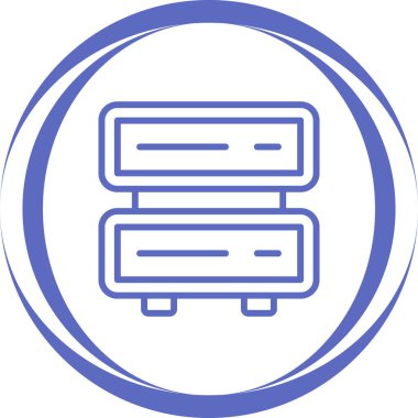 Sunucu. Web simgesi basit illüstrasyon 