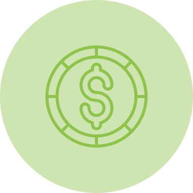 Dolar. Web simgesi basit illüstrasyon 