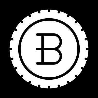 Bitcoin simgesi, vektör illüstrasyonu. Kripto para birimi sembolü 