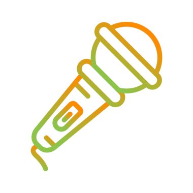 mikrofon web simgesi, vektör çizim