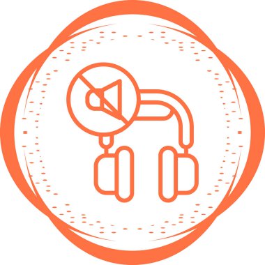 kulaklık simgesi web basit illüstrasyon