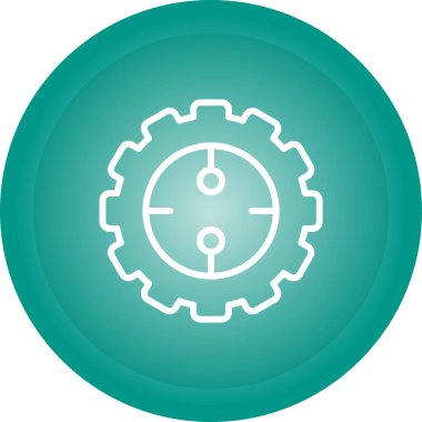 Teçhizat Web simgesi basit illüstrasyon