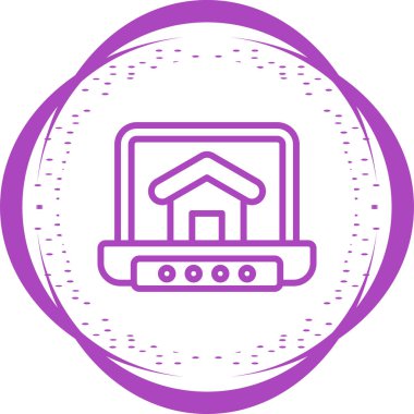 dizüstü bilgisayar simgesi, vektör illüstrasyonu basit tasarım