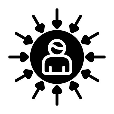 Kullanıcı merkezli tasarım simgesi, vektör illüstrasyonu