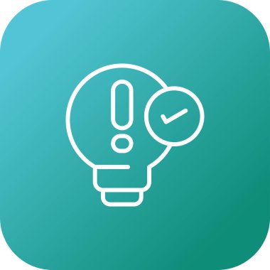 Problem beyanı, ampul ve tamamlanmış simge, fikir kavramı