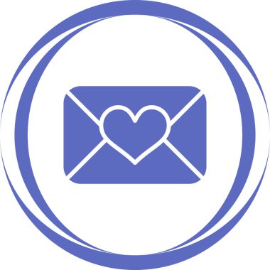 aşk harfi simgesi vektör illüstrasyonu 