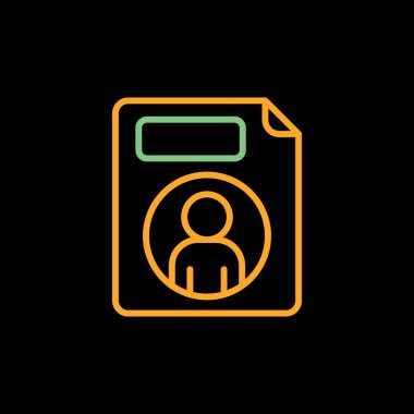 Kişisel Dosya simgesi, vektör illüstrasyonu