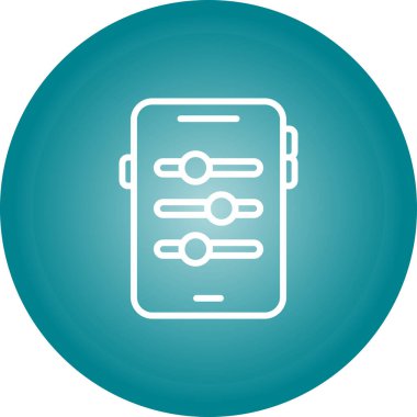 Akıllı telefon simgesinin vektör illüstrasyonu 