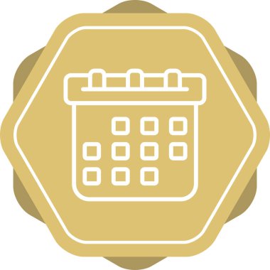 Takvim simgesi, vektör çizimi 