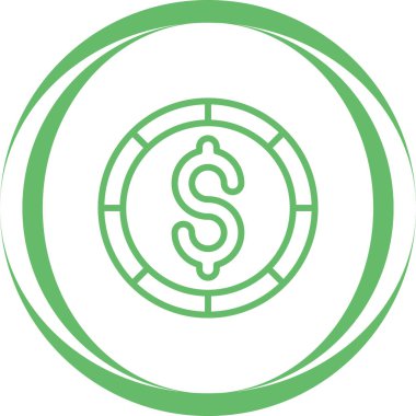 Dolar. Web simgesi basit illüstrasyon 