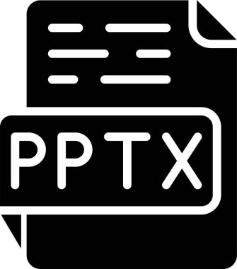 pptx dosya biçimi vektör illüstrasyonu