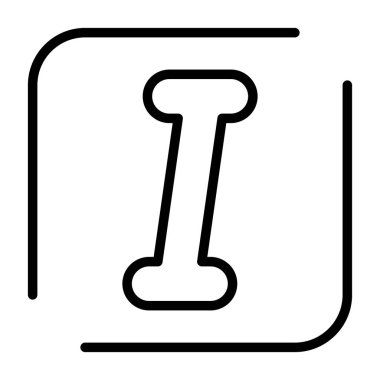 Belgenin vektör illüstrasyonu Italic modern simgesi
