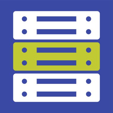 Sunucu. Web simgesi basit illüstrasyon 