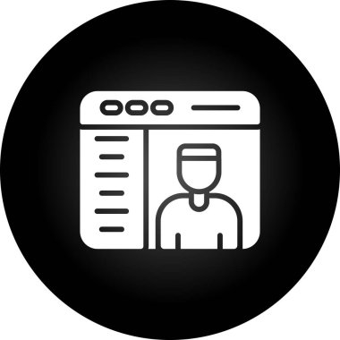 Kimlik kartı simgesi, vektör illüstrasyonu 