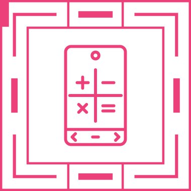 Hesap makinesi modern simgesinin vektör çizimi 